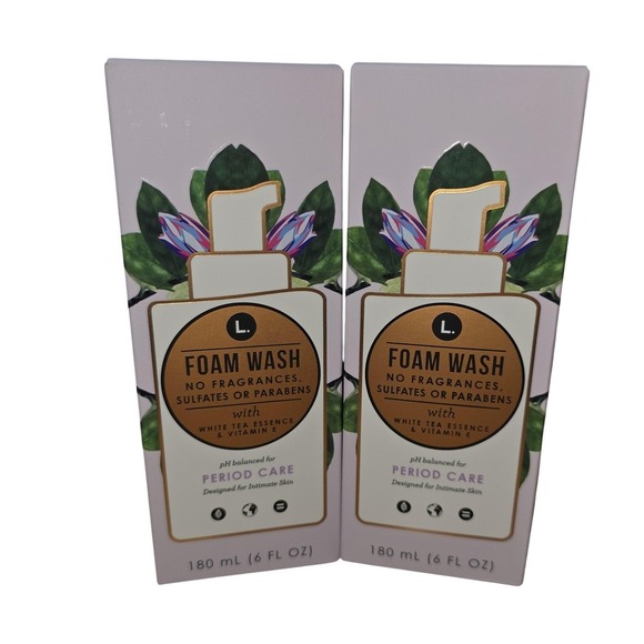 L.A. Kitty Other - L. Foam Wash 180mL 6oz Period Care Intimate Skin White Tea Unscented Lot Of‎ 2